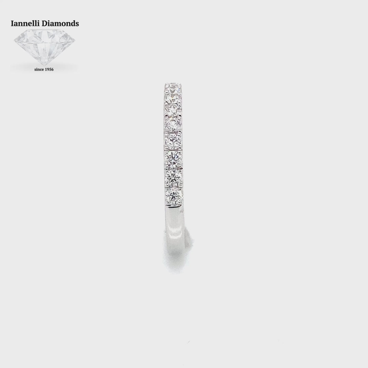 Round Cut Diamond Half Way Wedding Band (0.03ct. per stone)