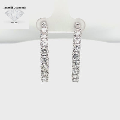 Inside & Out Diamond Hoop Earrings