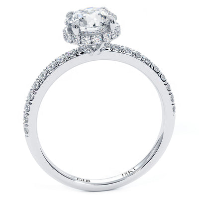 Round Hidden Halo The Sex & The City Micropavé Diamond Engagement Ring Setting