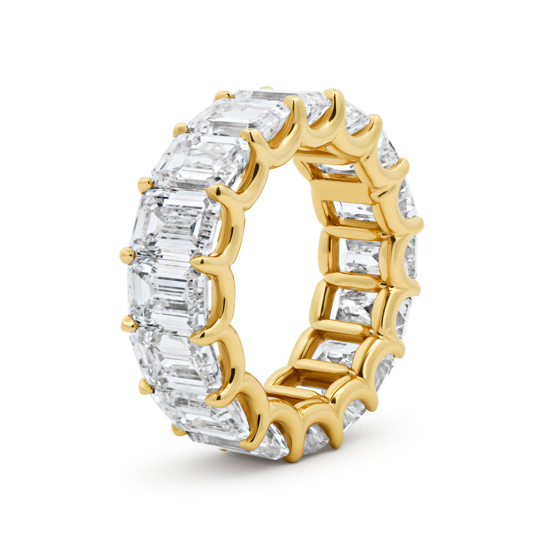 Lab Grown Emerald Cut Eternity Band