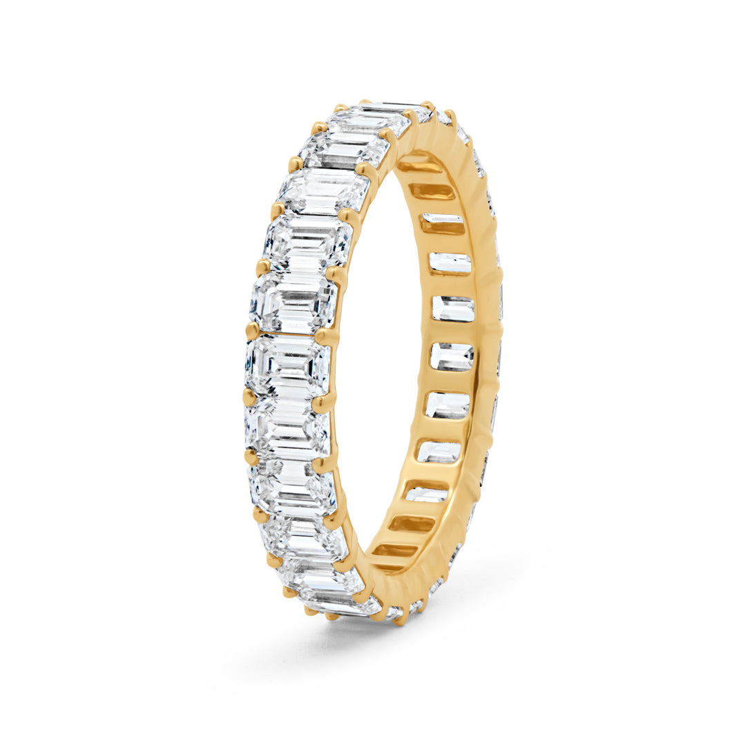 Lab Grown Emerald Cut Diamond Eternity Band