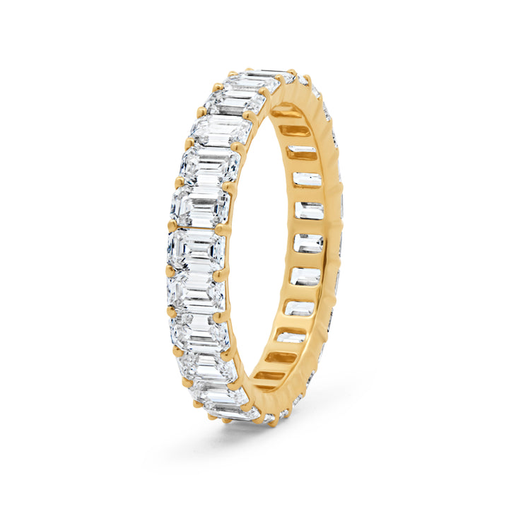 Lab Grown Emerald Cut Diamond Eternity Band