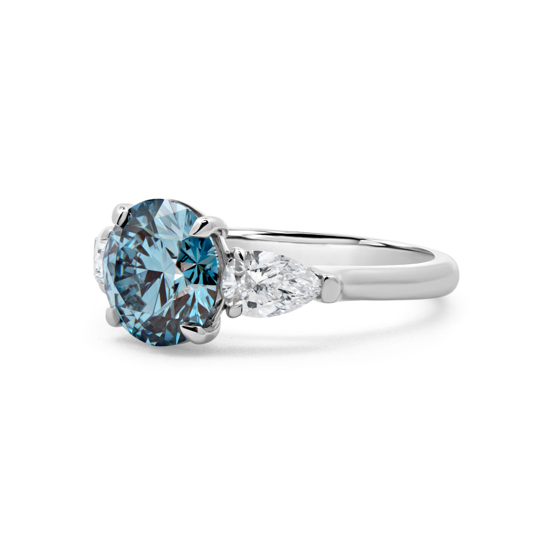 Lab Grown Fancy Vivid Blue Diamond