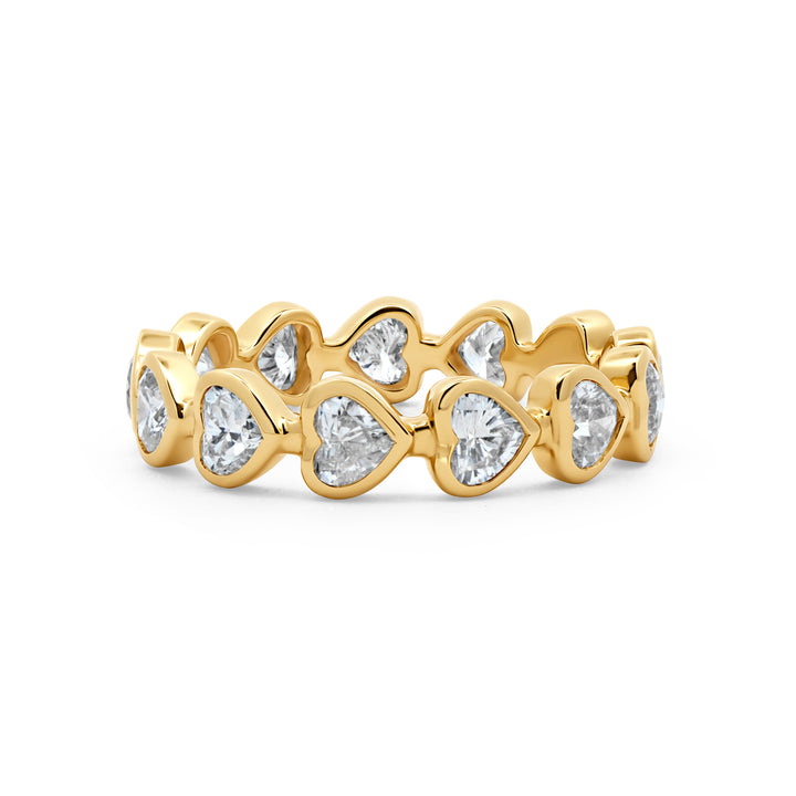 Heart Shape Diamond Bezel Band