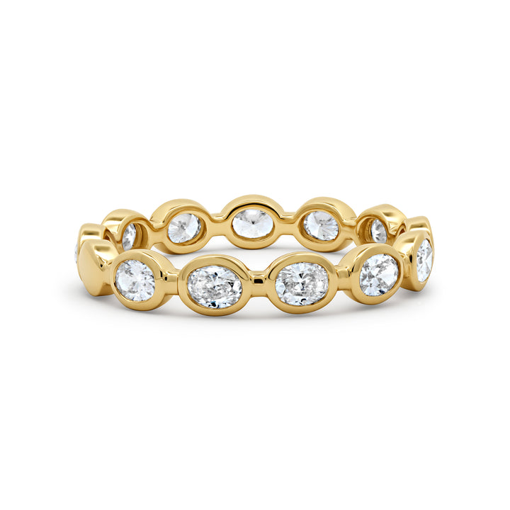 Oval Cut Diamond Bezel Band