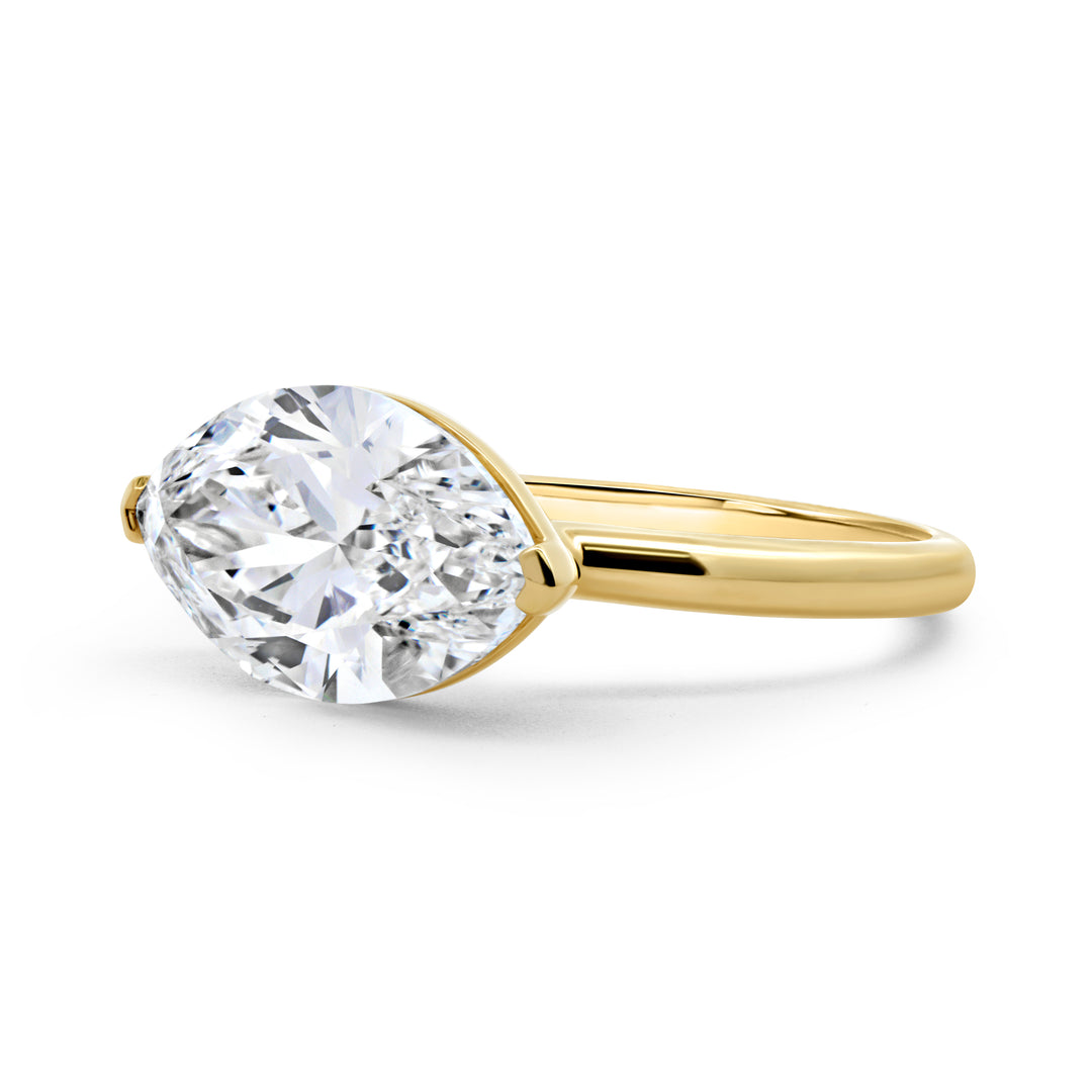 Lab Grown Marquise Cut Diamond East-West Ring