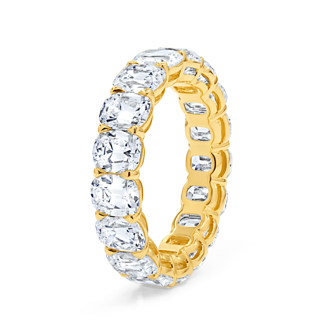 Lab Grown Antique Cushion Cut Diamond Eternity Band