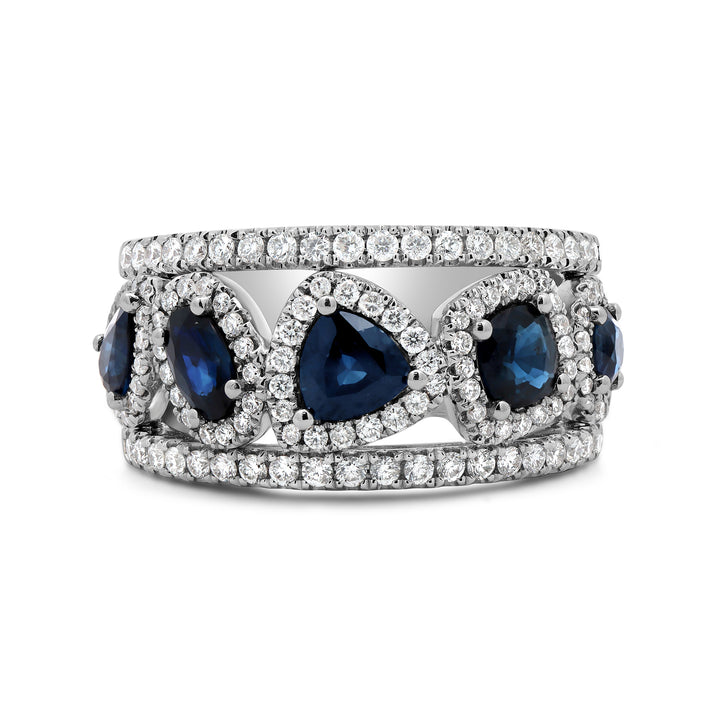 Diamond &amp; Blue Sapphire Ring