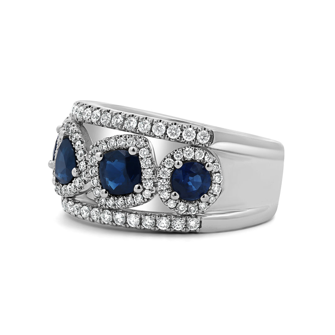 Diamond &amp; Blue Sapphire Ring