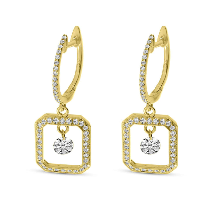 Dashing Diamond Portrait Earrings