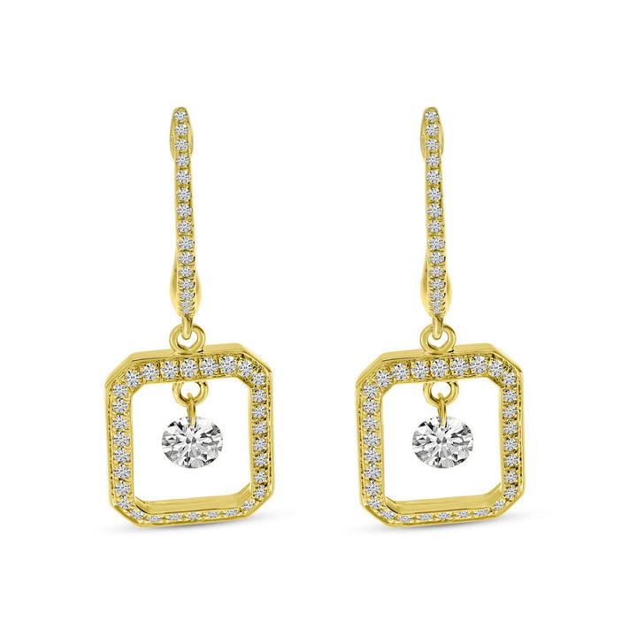 Dashing Diamond Portrait Earrings