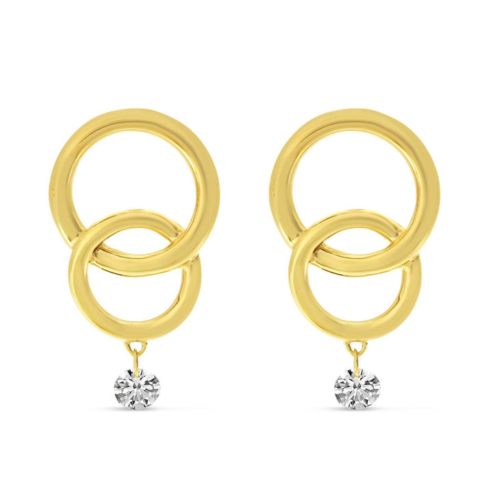Dashing Diamond Double Circle Earrings