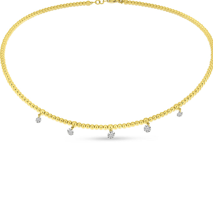 Dashing Diamonds Beaded Collar Necklace