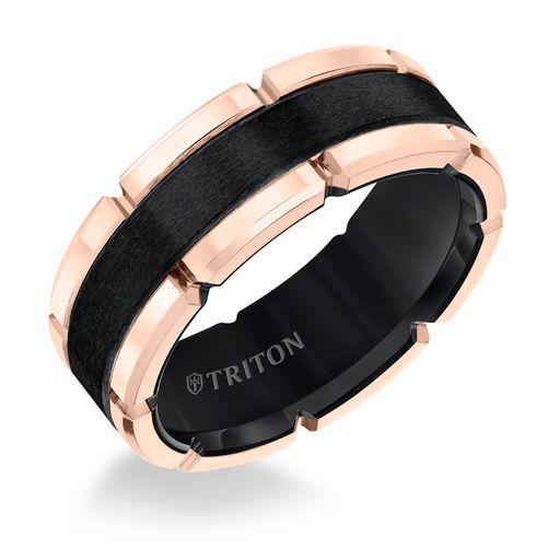 Flat Edge Flat Brushed Center Wedding Band