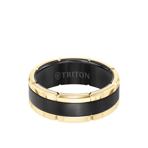 Flat Edge Flat Brushed Center Wedding Band