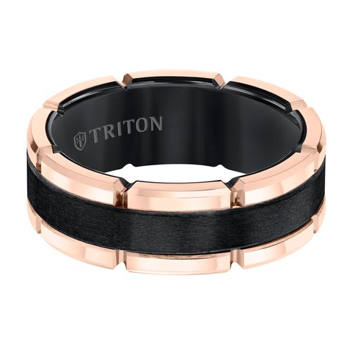 Flat Edge Flat Brushed Center Wedding Band