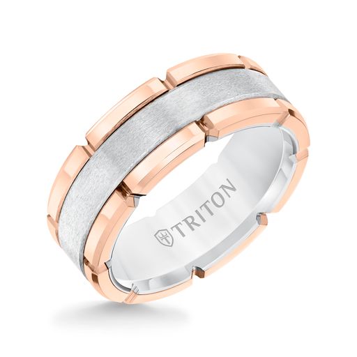 Flat Edge Flat Brushed Center Wedding Band