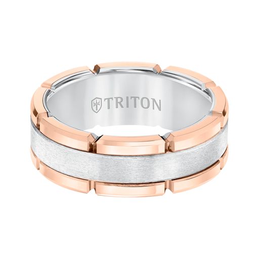 Flat Edge Flat Brushed Center Wedding Band