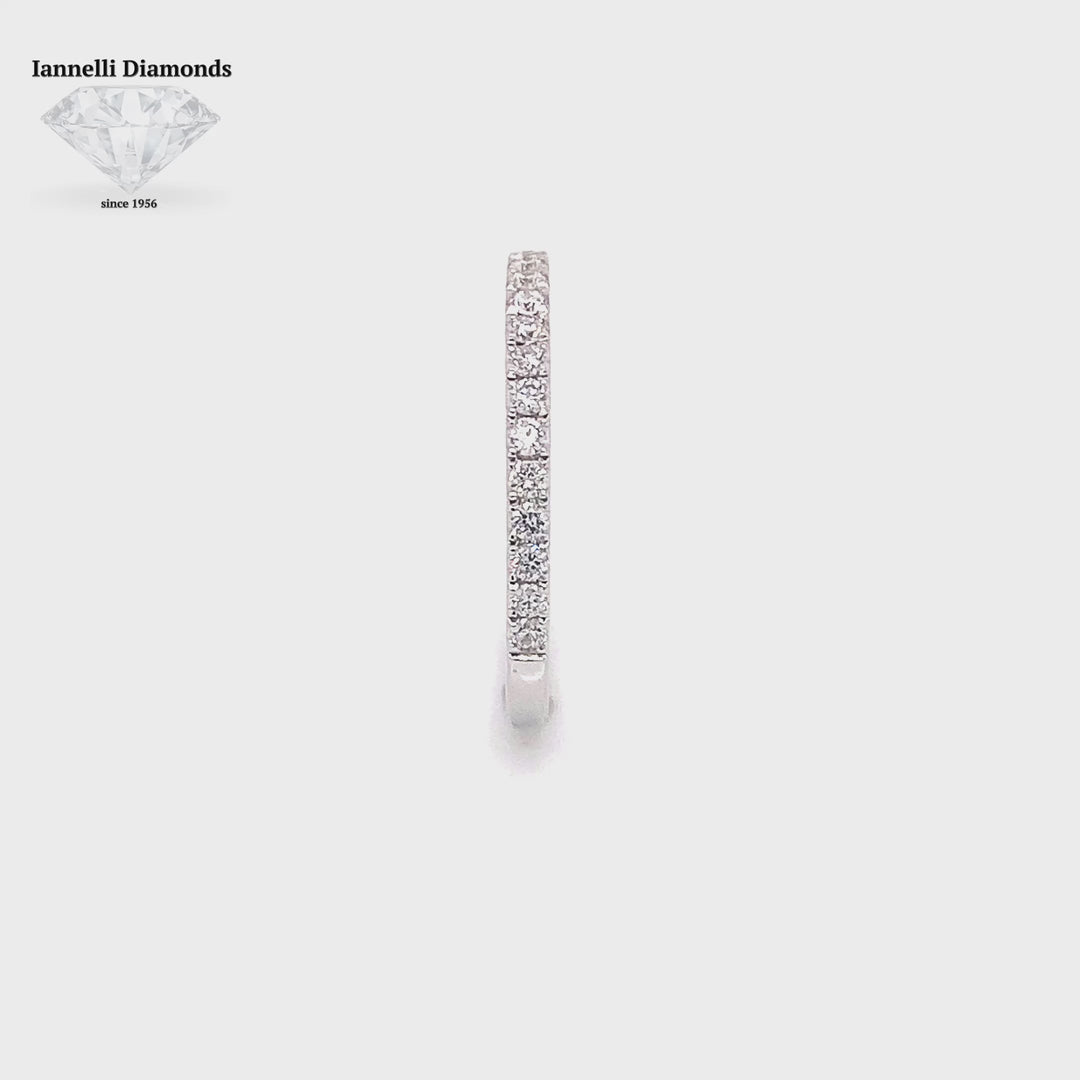 Round Cut Diamond Half Way Wedding Band (0.015ct. per stone)