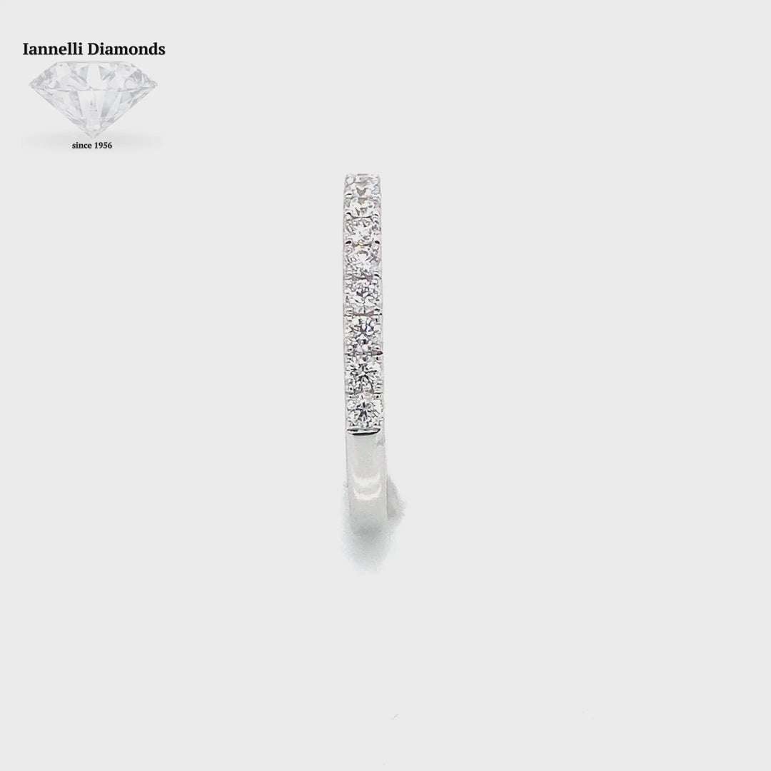 Round Cut Diamond Half Way Wedding Band (0.03ct. per stone)