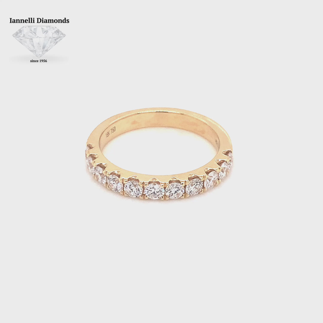 Round Cut Diamond Half Way Wedding Band (0.08ct. per stone)