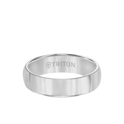 Roll Edge Domed Bright Finish Classic Wedding Band