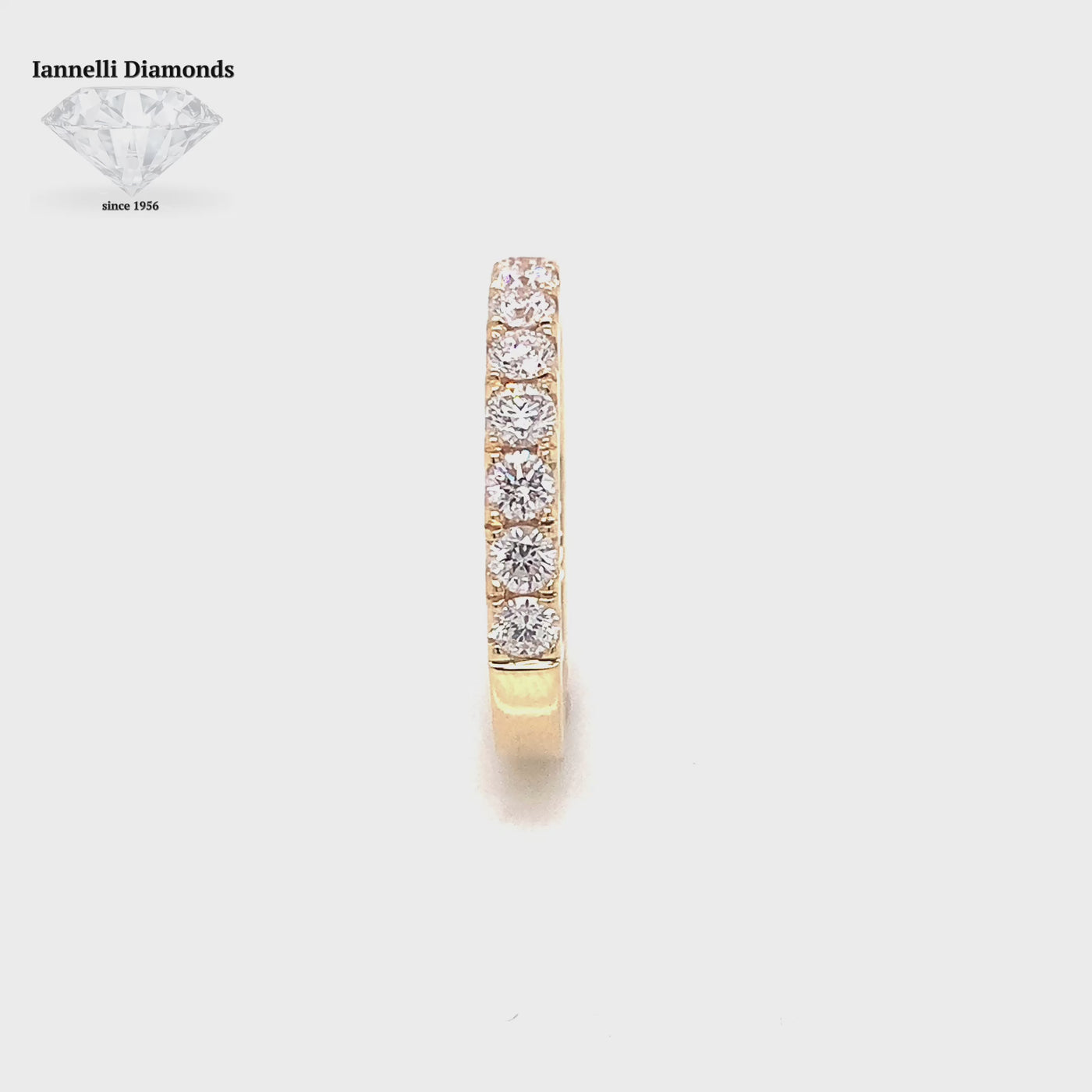 Round Cut Diamond Half Way Wedding Band (0.08ct. per stone)