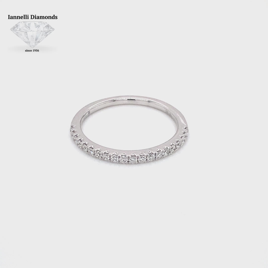 Round Cut Diamond Half Way Wedding Band (0.01ct. per stone)