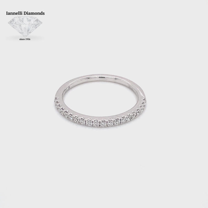 Round Cut Diamond Half Way Wedding Band (0.01ct. per stone)