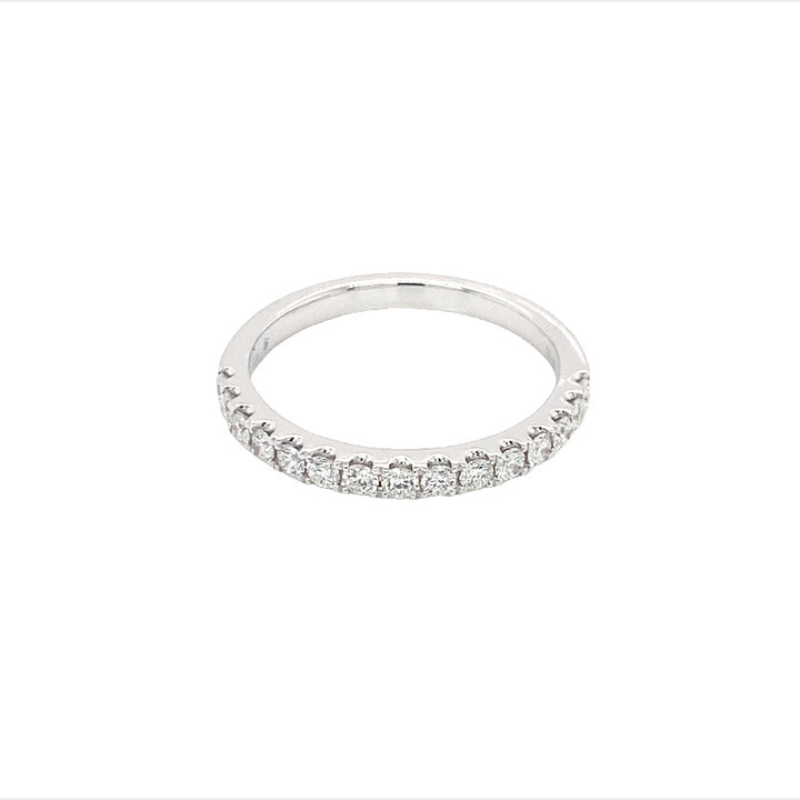 Round Cut Diamond Half Way Wedding Band (0.03ct. per stone)
