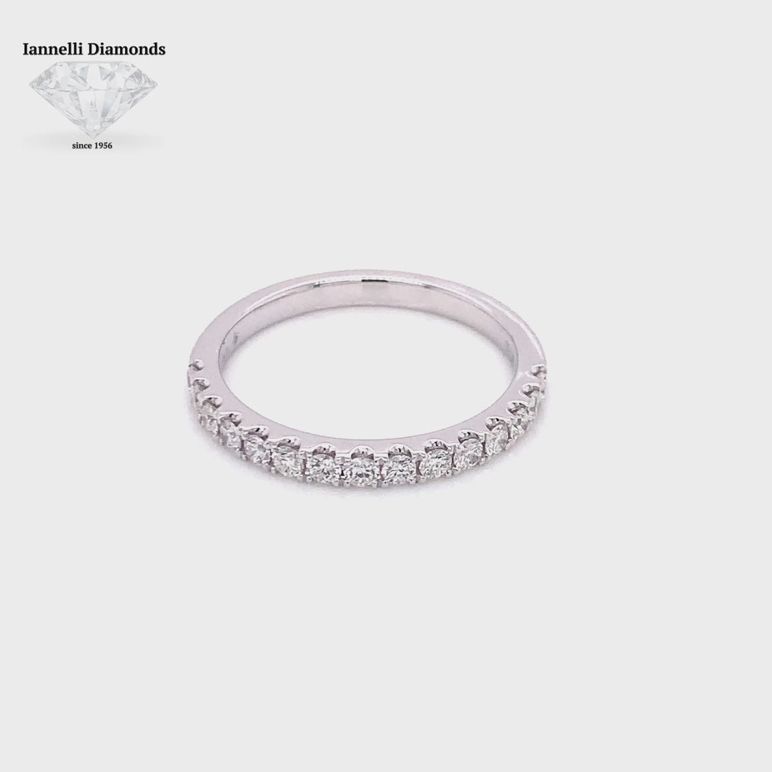 Round Cut Diamond Half Way Wedding Band (0.03ct. per stone)