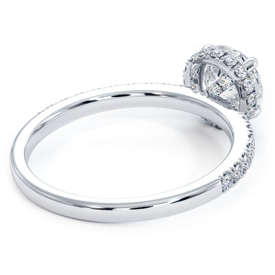 Round Hidden Halo The Sex & The City Micropavé Diamond Engagement Ring Setting